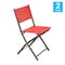 Flash Furniture Brazos Folding Chairs w/Red Flex Comfort Material Backs and Seats and Black Metal Frames, 2PK TLH-SC-097-RED-02-GG - alternate 7